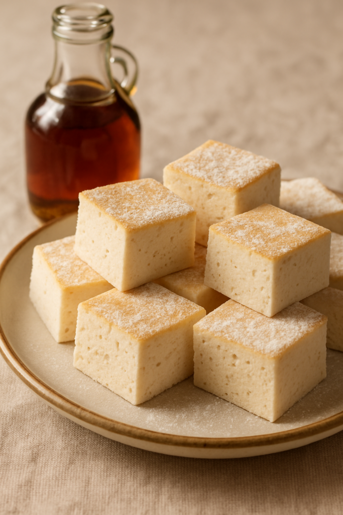 homemade all-natural maple syrup marshmallows